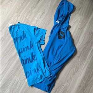 Bundle (size M) PINK blue hoodie and tee